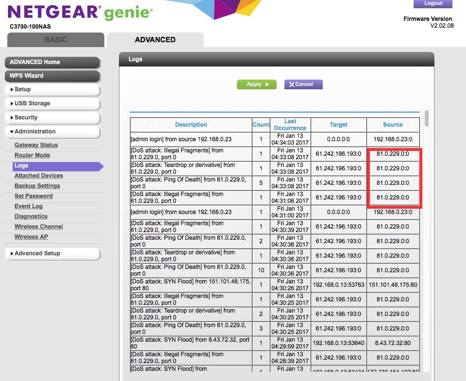 logs purevpn
